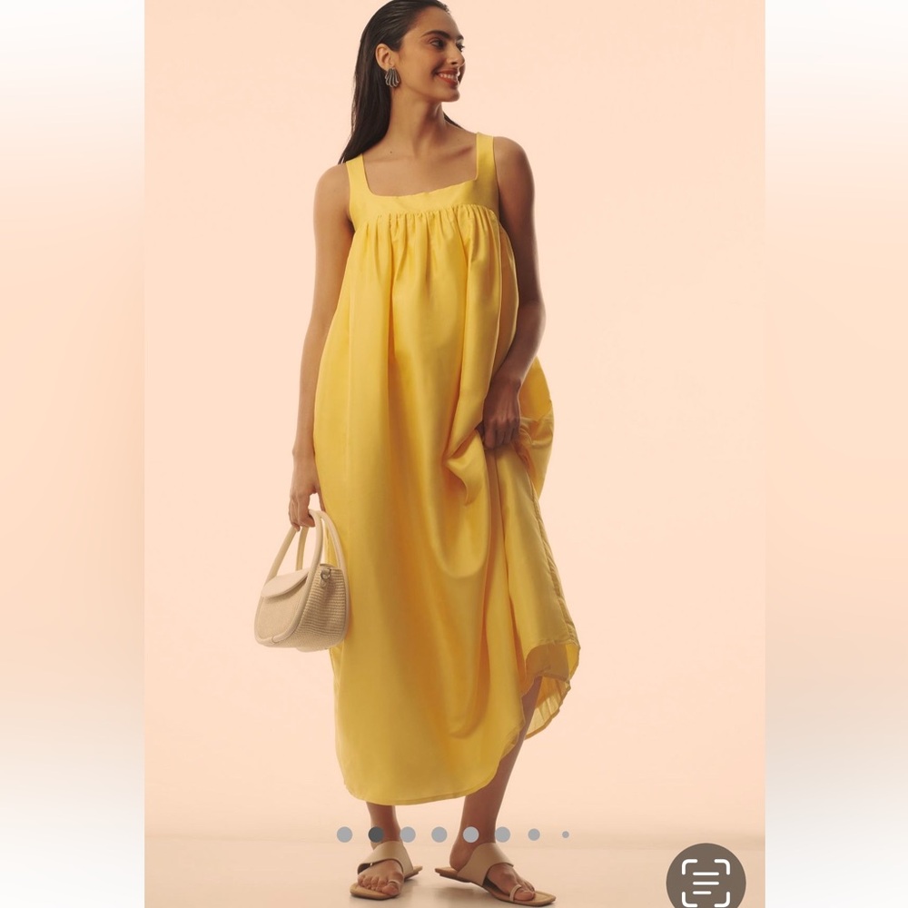 Anthropologie Yellow Maxi Dress